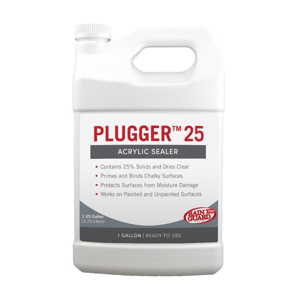 Rain Guard Water Sealers CR-1525 Plugger 25% Solids Hybrid Acrylic and Silane Sealer READY TO USE covering up to 200 Sq. Ft. on all Newer and Older Surfaces. 1 Gallon Professional Grade