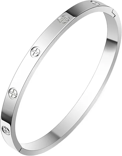 18K Gold Bangle Bracelets for Women, Stainless Steel Bracelets18K Real Gold Plated with Love 5A Cubic Zirconia, Friendship Love Bracelets Jewelry gifts for women