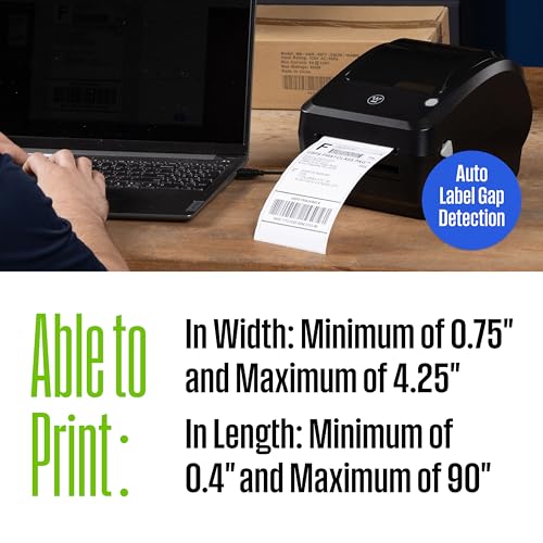Image of Westinghouse Thermal Shipping Label Printer USB, 4x6 Label Commercial Grade, Compatible with USPS, UPS, FedEx, Shopify, Amazon, Small Business, Desktop Label Printer for Packages, Includes Labels