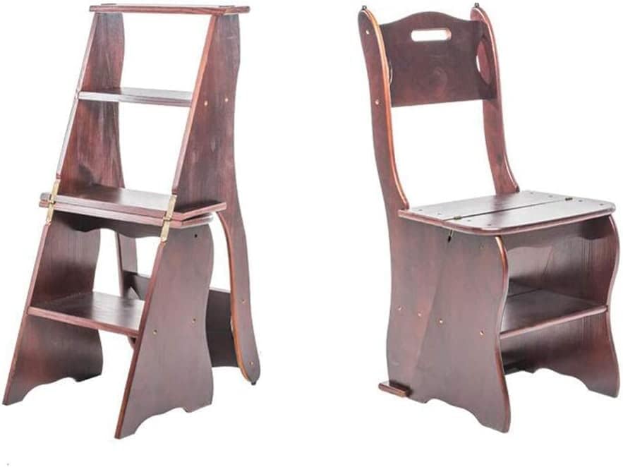 OKUOKA Outdoor Home Dual-Purpose Step Stool,Stair Chair Full Ladder Chair Dual-Use Step Ladder Ladder Multifunctional Chair,B