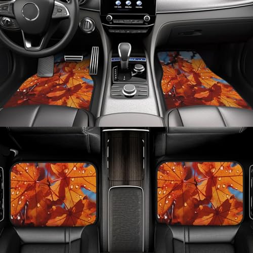 Tapis de voiture motif feuilles d'automne pour un intérieur de SUV et berline raffiné