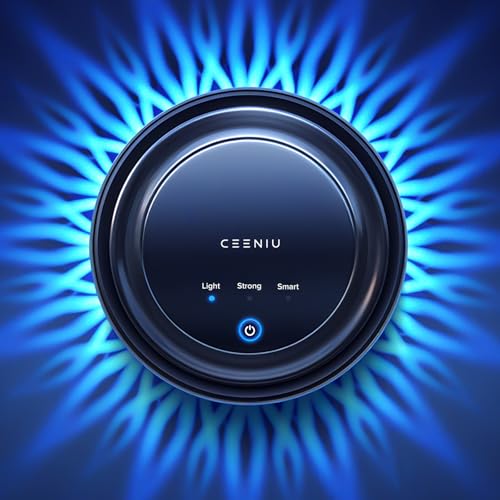 Ceeniu Smart Car air freshener, 2025 Ultra Wide Angle Ultrasonic Mist with Blue Aurora Car freshener, Magnetic Design, Auto On/Off, Powerful Built-in Battery, CF11 Ocean Scent