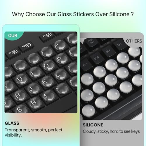 110 adhesivos de vidrio para teclado, ultra transparentes miniatura 3
