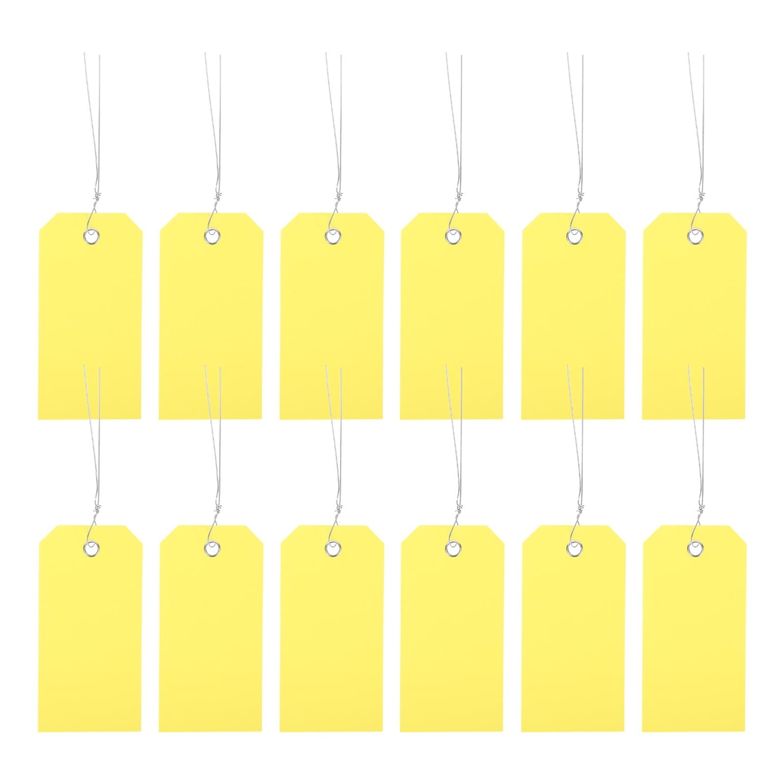 Etiquetas de precio con cuerda, 100 piezas de etiquetas colgantes de equipaje en blanco reutilizables para bolsa de nombre, ropa para maleta, mochila para precio de exhibición