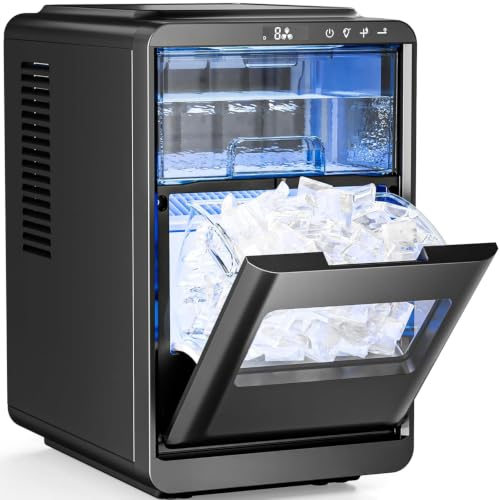 Image of Antarctic Star Countertop Crescent Ice Maker, Slow-Melting Ice Cubes | 27 Lbs /24H Output, 16 Cubes in 15 Mins, One-Touch Self-Cleaning & 24H Timer, Ideal for Kitchen, Office, RV & Parties