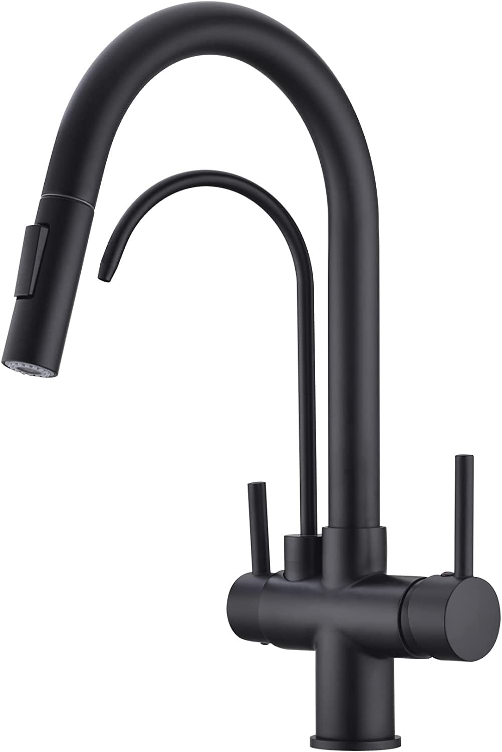 Buy TUTEW Matte Black Kitchen Faucet with Pull Down Sprayer, Black