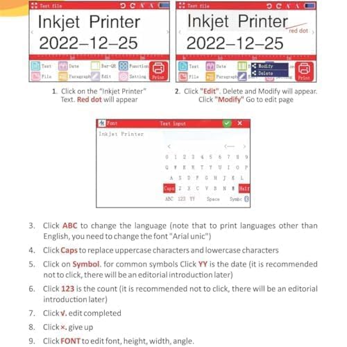 Image of 12.7mm G20+ Handheld Thermal Inkjet Printer | Portable Batch Coding Machine for Date, MRP, Barcode Printing | Solvent Ink Cartridge | Industrial Coding Printer