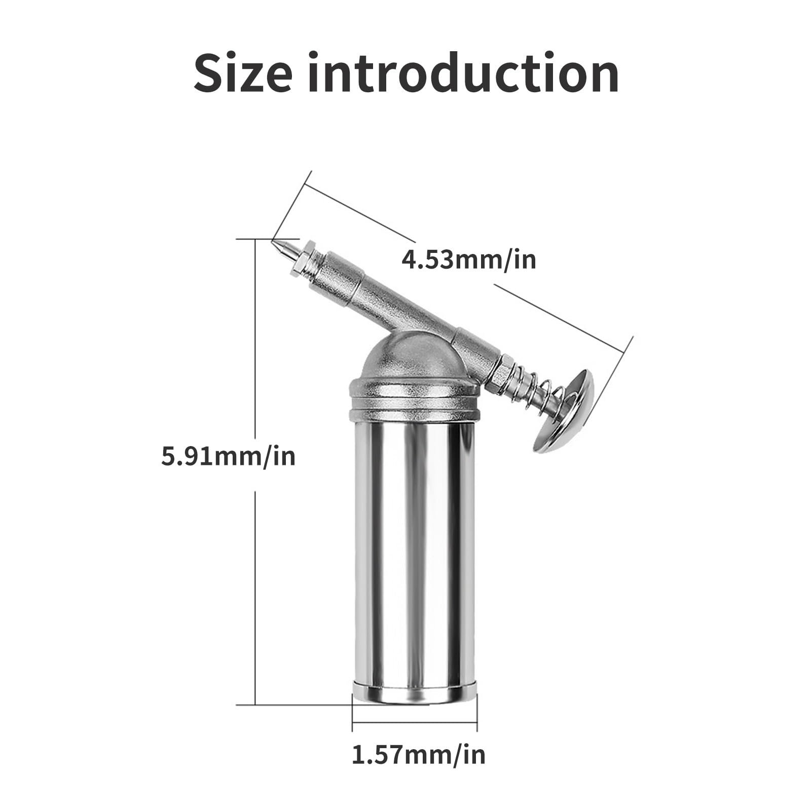 Ingrassatore Manuale HS-80CC Da 80cc – 1000 PSI, In Lega Di Zinco, Per Auto E Macchinari Pesanti