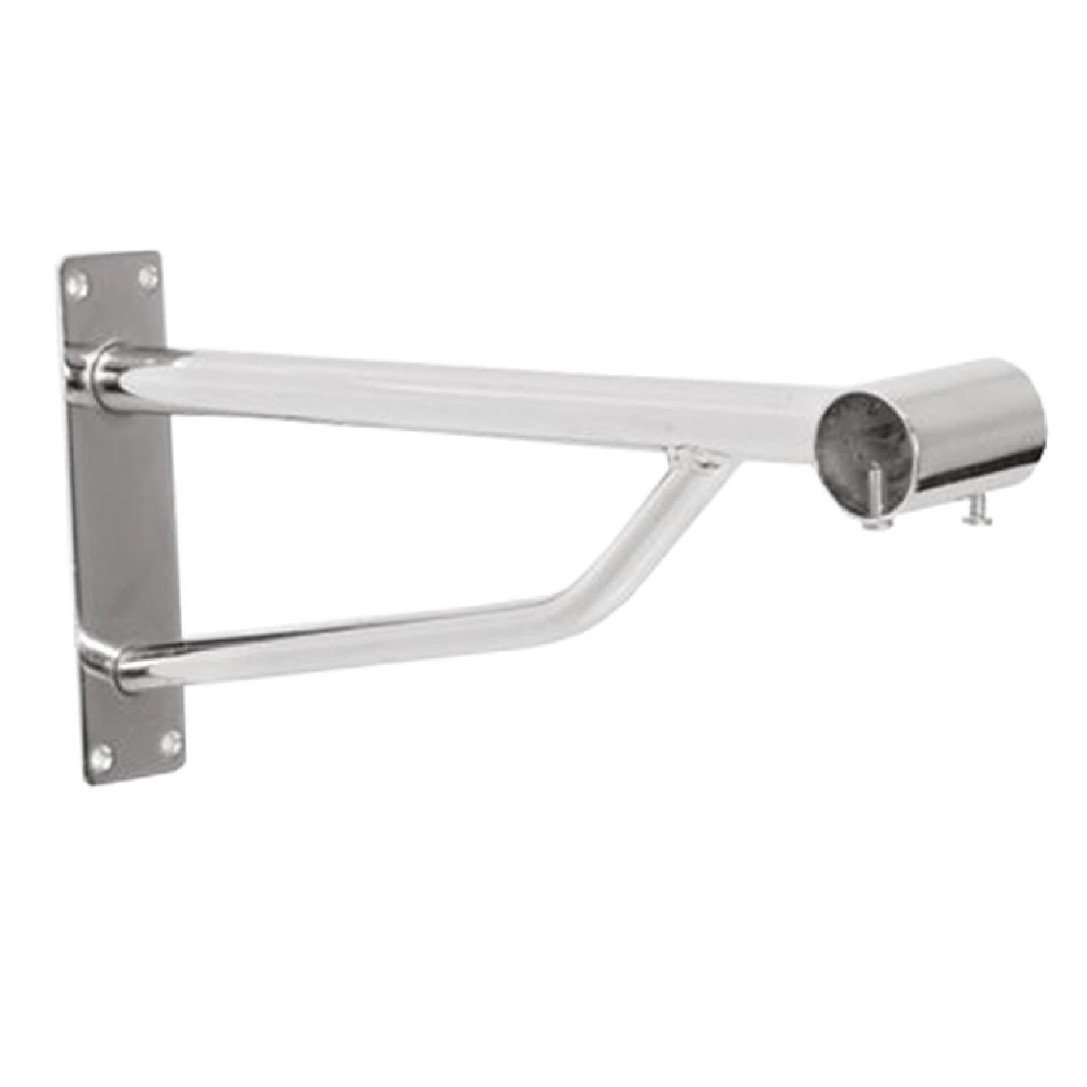 My Shopfittings Projection Wall Bracket Heavyduty 25Mm Or 32Mm Dia-Meter Hanging Rail Tubing System For Wall, Floor, Ceiling, Roof And Walk-In Wardrobe Chrome Tubing System (, 32Mm)