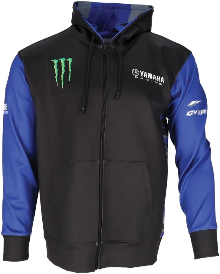 YAMAHA NEW RACING MONSTER ENERGY MENS ZIP HOODIE GYTR YZ YZF 125 250 450