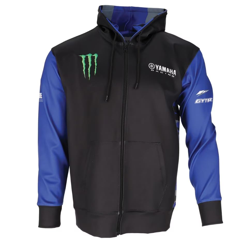 YAMAHA NEW RACING MONSTER ENERGY MENS ZIP HOODIE GYTR YZ YZF 125 250 450
