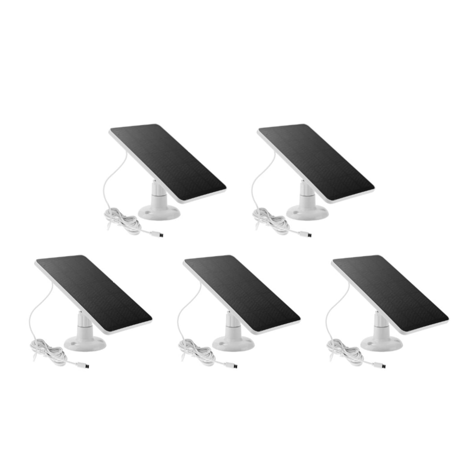 1 szt. 10W 5V ładowarka do ogniw słonecznych USB + type-c 2w1 ładowanie przenośne panele słoneczne kamery bezpieczeństwa System oświetlenia domowego Idealny Wynik(White 5pcs)
