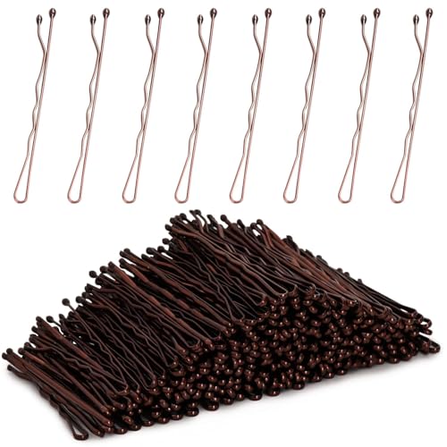 300 Pinzas para cabello 5 cm Marrón para mujeres miniatura 1