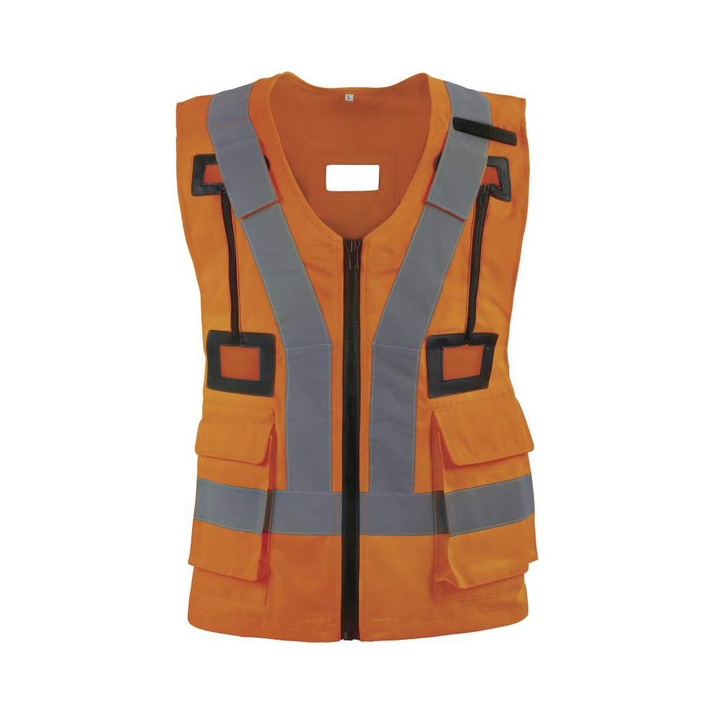 Delta Plus Harvesgior Lot de 10 gilets en polyester et coton Orange fluo