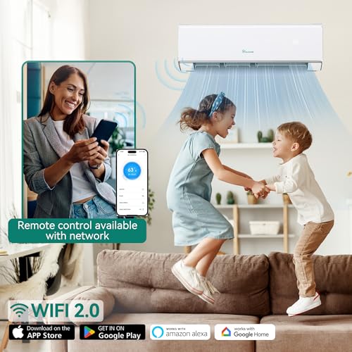 Image of YITAHOME 23 SEER2 24K BTU 3 Zone Mini Split AC /Heating System, 9000 9000 9000 BTU Tri Zone Mini Split Air Conditioner, 208-230V Pre-charged Inverter AC, Compatible with Wi-Fi&Alexa