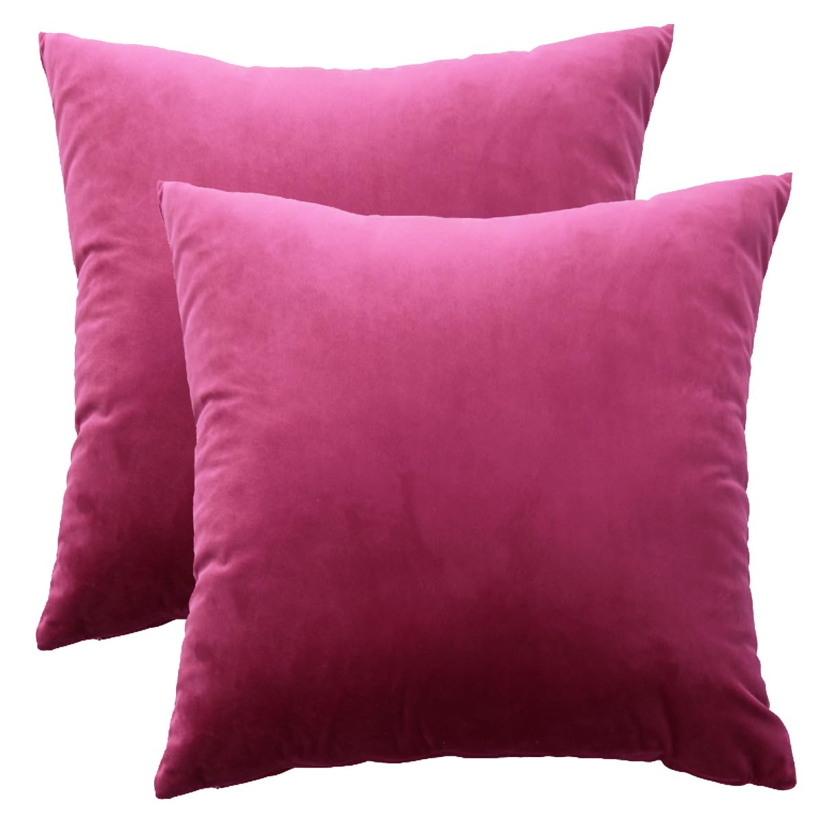 GONOVE Cushion Covers 55x55cm Decorative Modern Throw Pillow Case Pack of 2 Velvet Soft Pillow Cushion Covers Square Rose Red Pillowcase for Livingroom Sofa Bedroom — image 1
