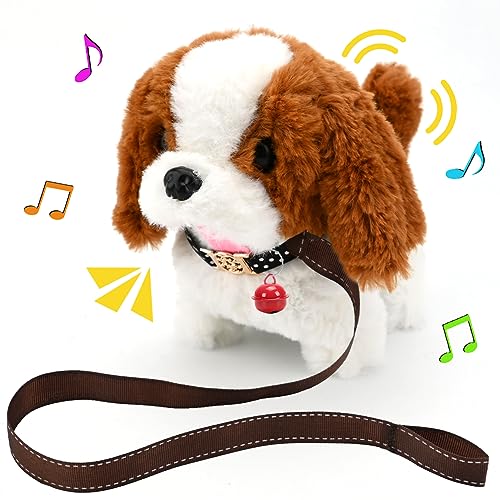 Cani Giocattolo per Bambini Peluche Labrador Giocattoli Elettronici Interattivi per Cani per Bambini da 1 a 6 Anni Simulazione di Cani Giocattoli Educativi per Cuccioli per Ragazzi e Ragazze (Cane C)