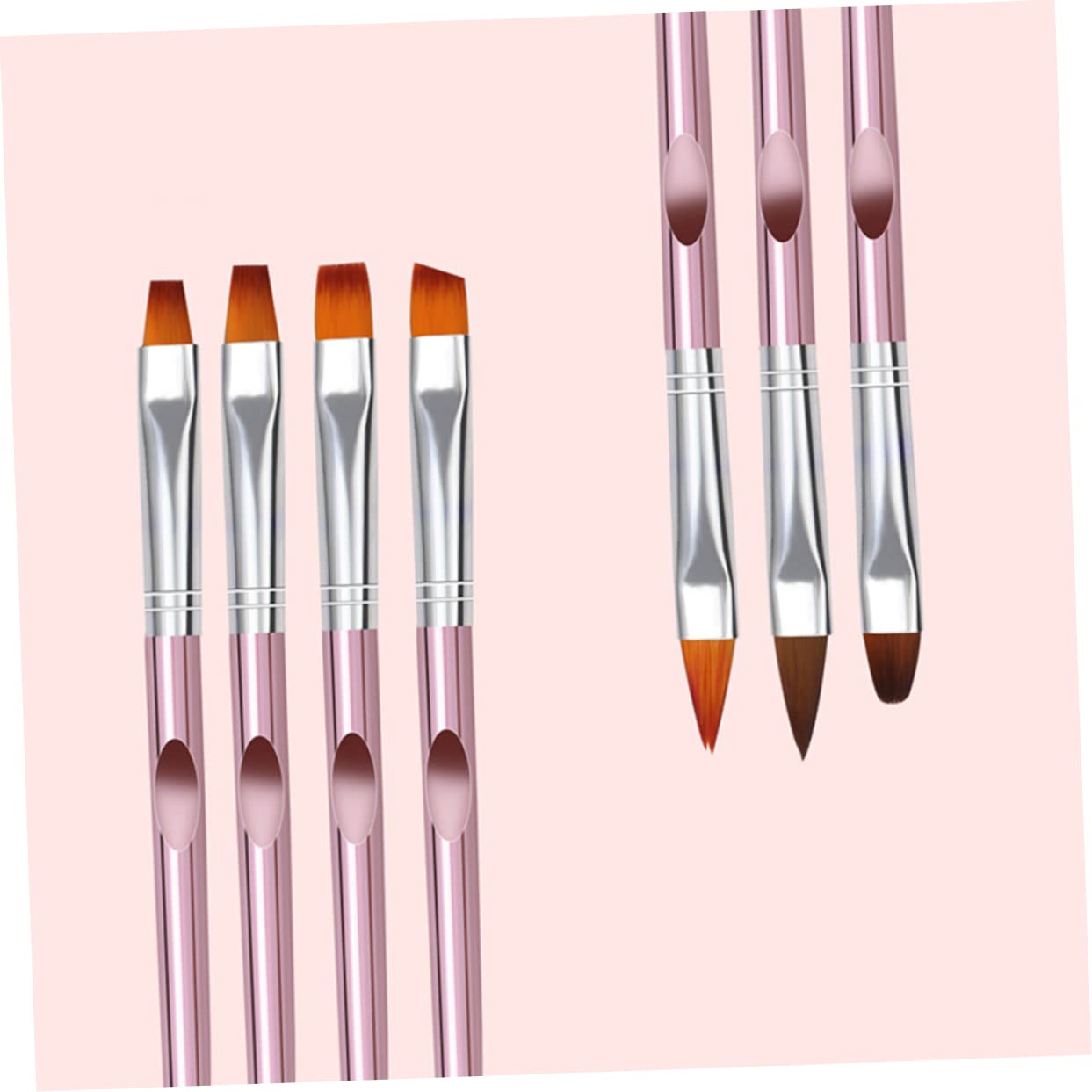 Healeved 30pezzi Pennelli Per Nail Art Cristallo Di Pennelli Per Pittura Unghie Rosa Strumenti Per Manicure e Decorazione Unghie Per Uso Professionale e Domestico