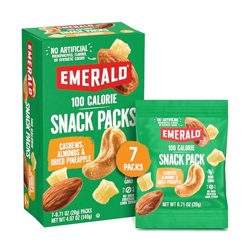 ★Emerald Nuts Cashews/Almonds/Pineapple snack mix, 7 pouches