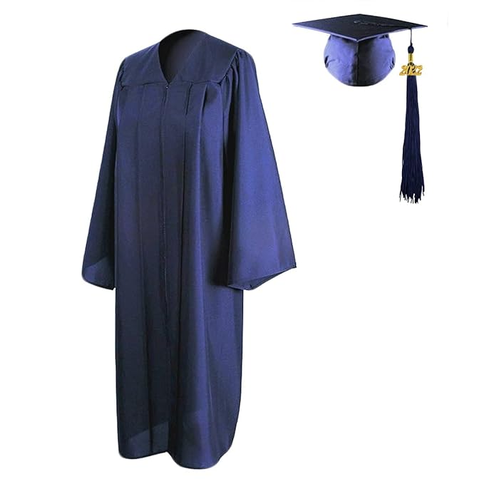 Buy [2022+2023] HEPNA Matte Graduation Gown Cap Tassel Set,Uniforms