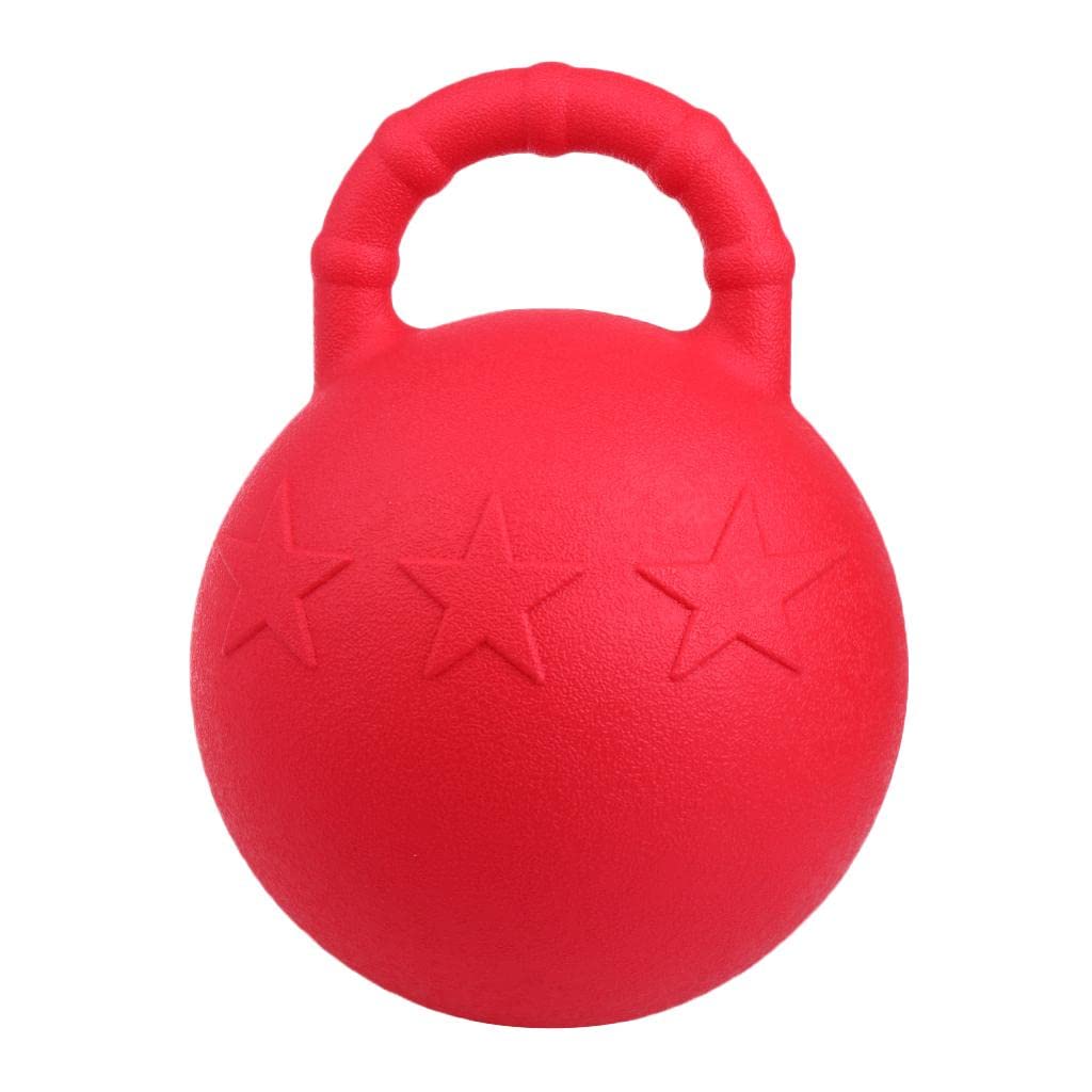 Bola de Goma Sólida Juguete de Caballo Pequeño Resistente con Asa Aroma Frutas Adecuado para Mascotas Juegos y en Animales de Granja
