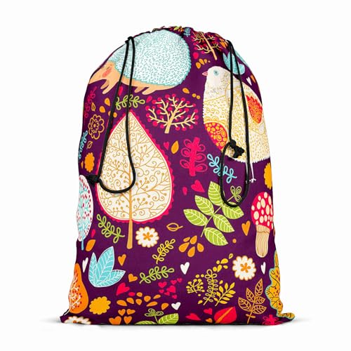 Image of ArtzFolio Crew Cut Leaves D2 | Reusable Sack Bag | Bag for Gym, Storage, Vegetable & Travel