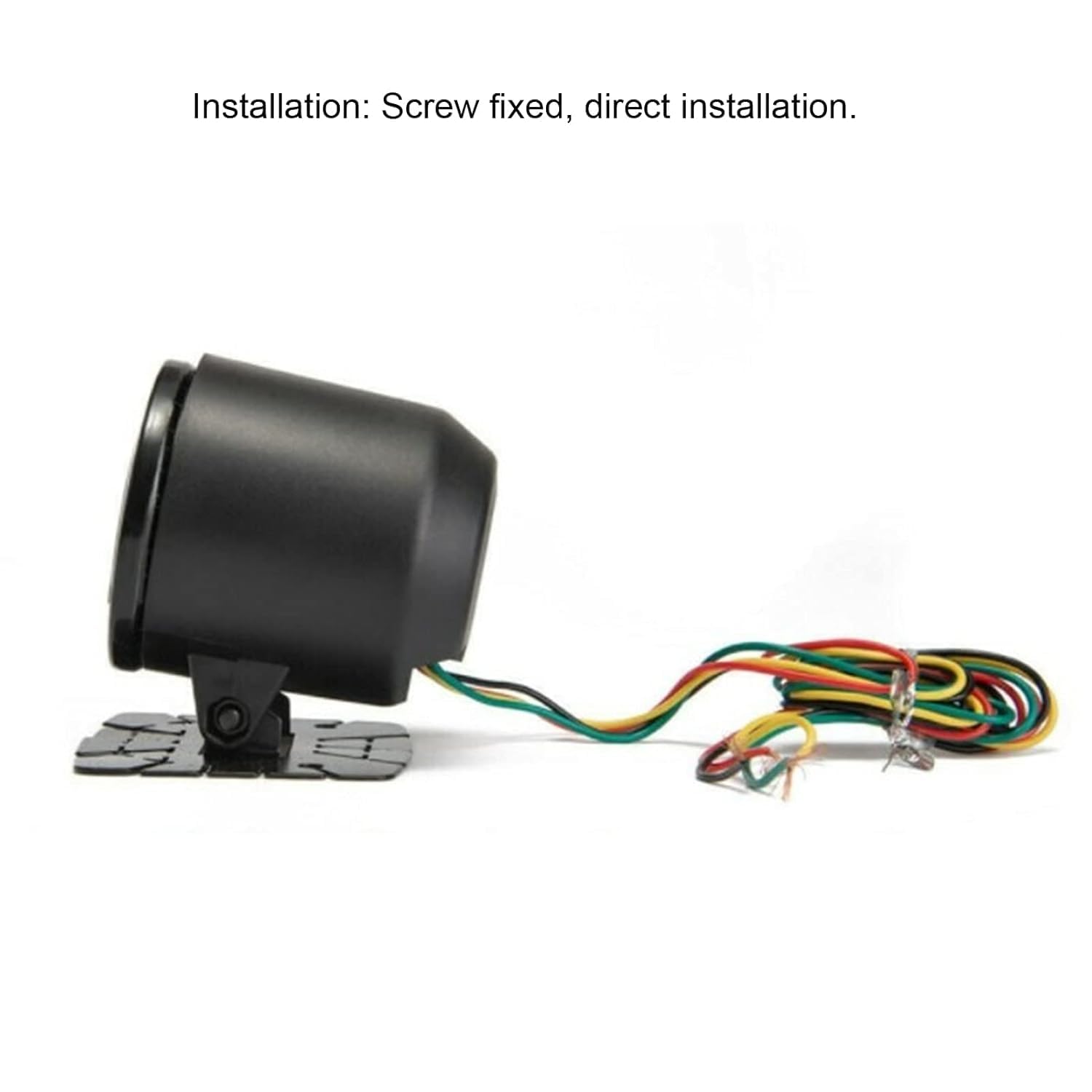 Supporto per Tachimetro Nero Aramox Supporto per Tachimetro Singolo per Impieghi Gravosi Universale per Moto Camion per Auto 52 Mm