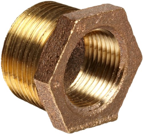 Anderson Metals - 38110-2016 Brass Threaded Pipe Fitting, Hex Bushing, 1-1/4" Male x 1 " Female #1