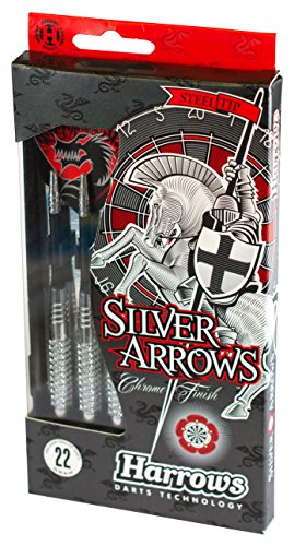 Harrows Silver Arrows Chrome Finish Dart,Silver,20g