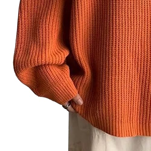 Men's Oversized Y2k Crewneck Sweater Vintage Crochet Sweater for Men Male Sweater Oversized Pullover Knit Sweaters4
