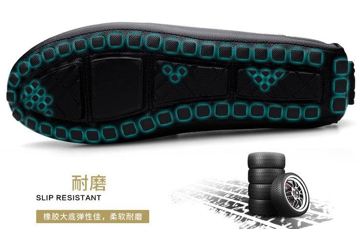 Men's Leather Loafers Flat Heel Loafers Business Lined Dress Shoes Lightweight Wear Resistant Moccasins Comfort Soft Sole Sneakers Oxfords3