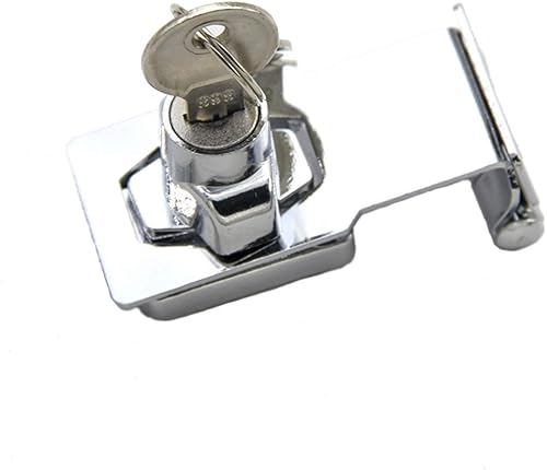 Miniatura 3 de Pomo de ángulo de 90 grados con cerraduracierre de cerrojo de 2.5in, para puertas pequeñas, armarios y mucho más (con tornillos y llaves)