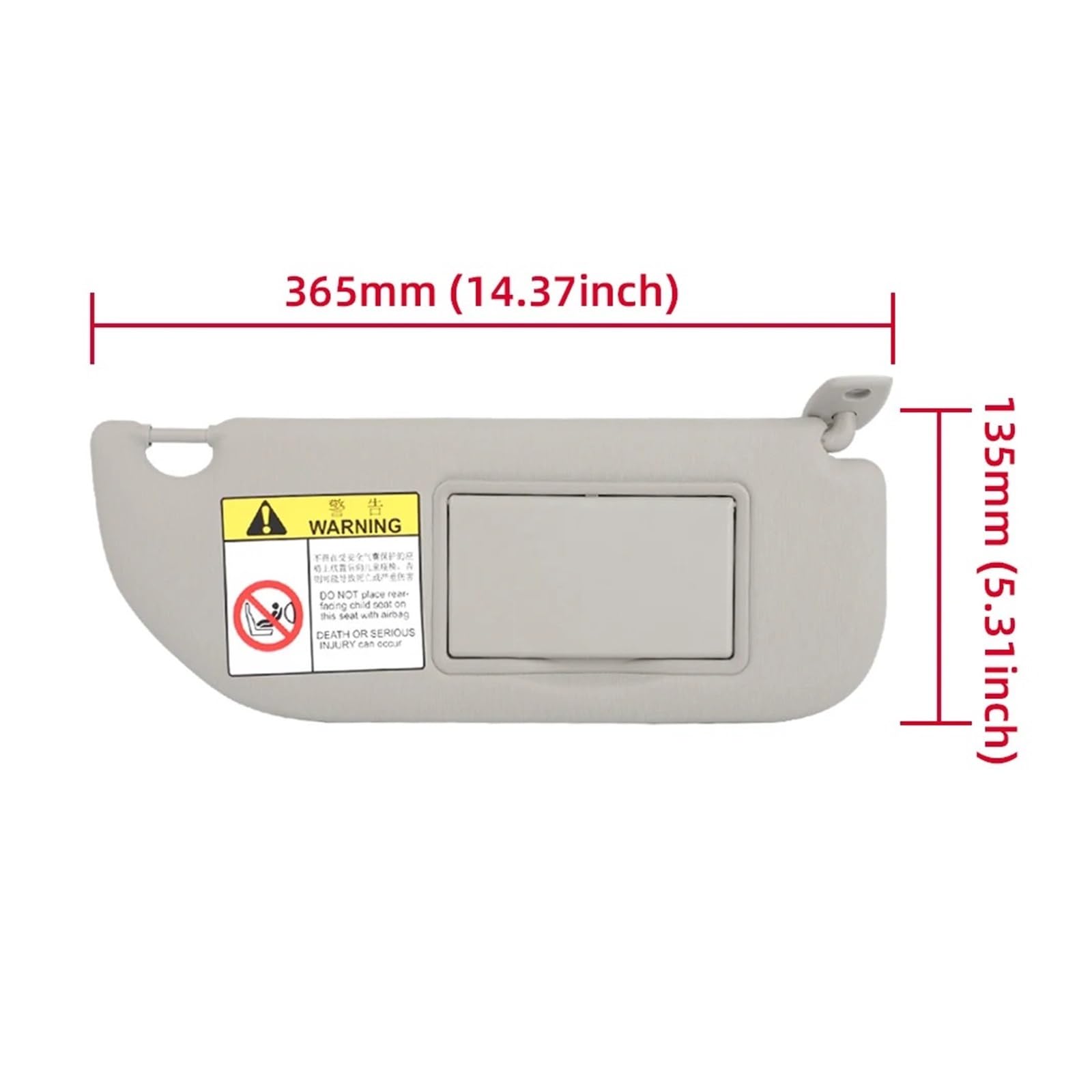 Viseras Parasol 98038433DS para Peugeot 301 para Citroen para C2 para C3 para Elysee 2014-2017 98038432DS Parasol con Espejo Accesorios Coche Visera(1 Juego)