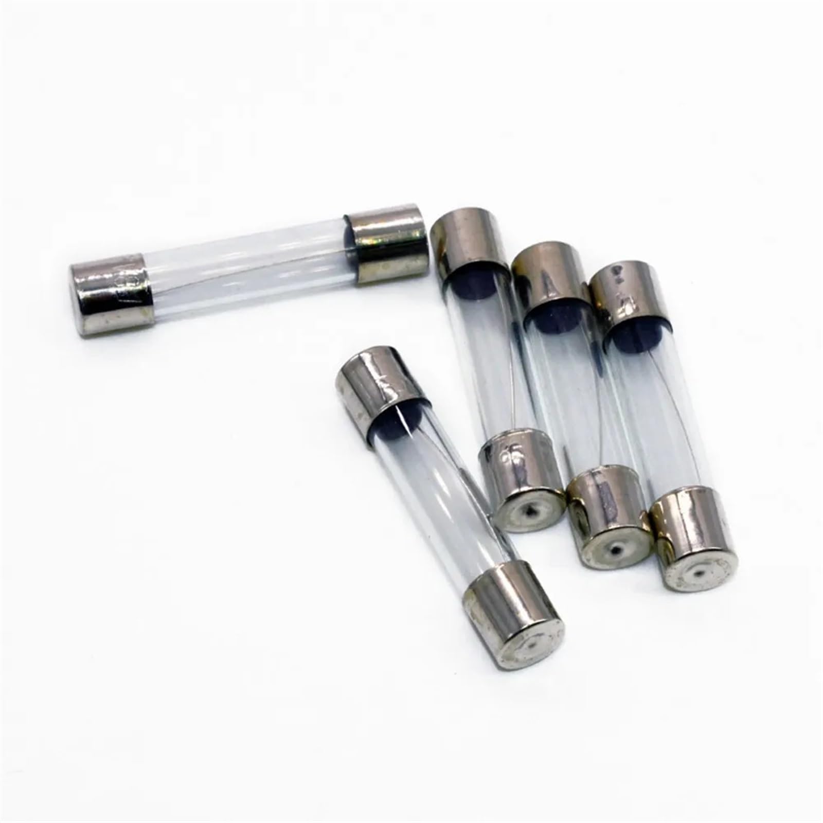 100 szt. 5 x 20 mm szybki szybki dmuchany szklany bezpiecznik rurkowy różne zestawy bezpieczników 1A, 2 A, 3 A, 5 A, 6 A, 8 A, 10 A, 12 A, 15 A, 20 A, 250 V, 5 x 20 mm (25 V)