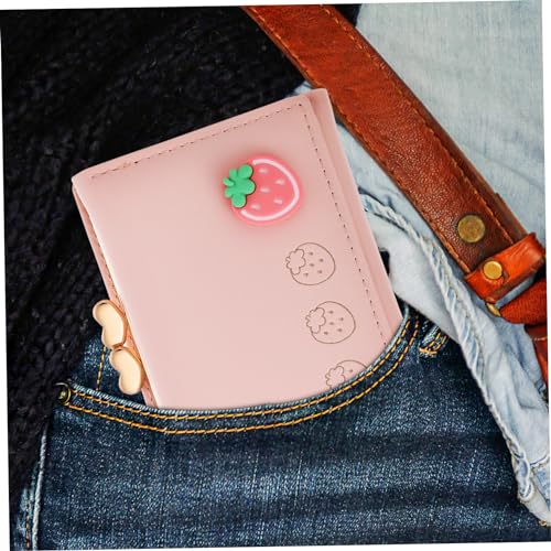 BESTYASH Cute Mini Zipper Coin Purse for Women Compact Leather Wallet with Fruit Patterns Multi-functional Small Wallet for Coins Cards and Keys for Everyday Use2