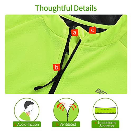 image for BERGRISAR Men's Basic Cycling Jerseys Short Sleeves Mountain Bike Bicy