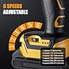 Cordless Caulking Gun for Dewalt 20V Battery – High-Performance Caulking Gun Tool with 6 Speeds, 450LM LED Light and Drip-Free Design for Sealing Tile, Floors, Sinks, and Windows(No Battery Included)