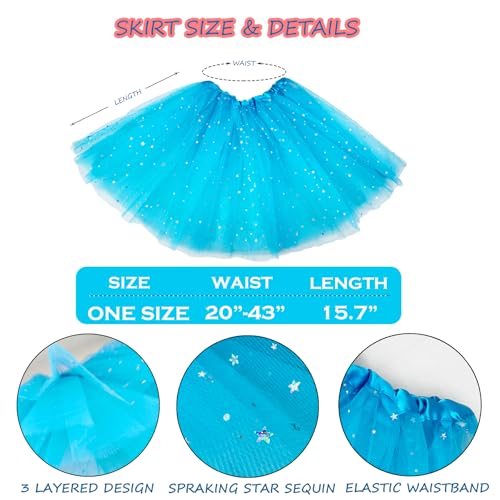 Disfraz infantil azul para niñas con accesorios miniatura 2