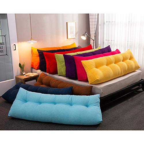 Triangular Headboard Pillow, 39\" Triangle Cushion Reading Pillow Large Bolster Backrest Positioning Support Wedge Pillow for Daybed Bed with Removable Cover