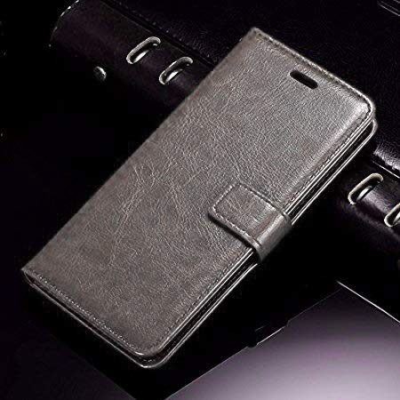 Image of Dkandy for Oneplus 11R 5G, Vintage Series Faux Leather Flip Wallet Case Stand with Card Holder & Magnetic Closure Flip Cover for Oneplus 11R 5G - Grey