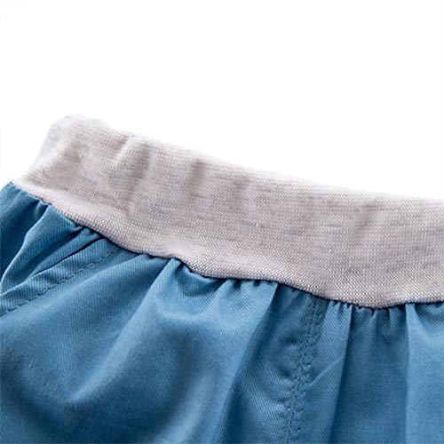 Conjunto de roupas infantis para bebês e meninos de verão com listras e manga curta + shorts