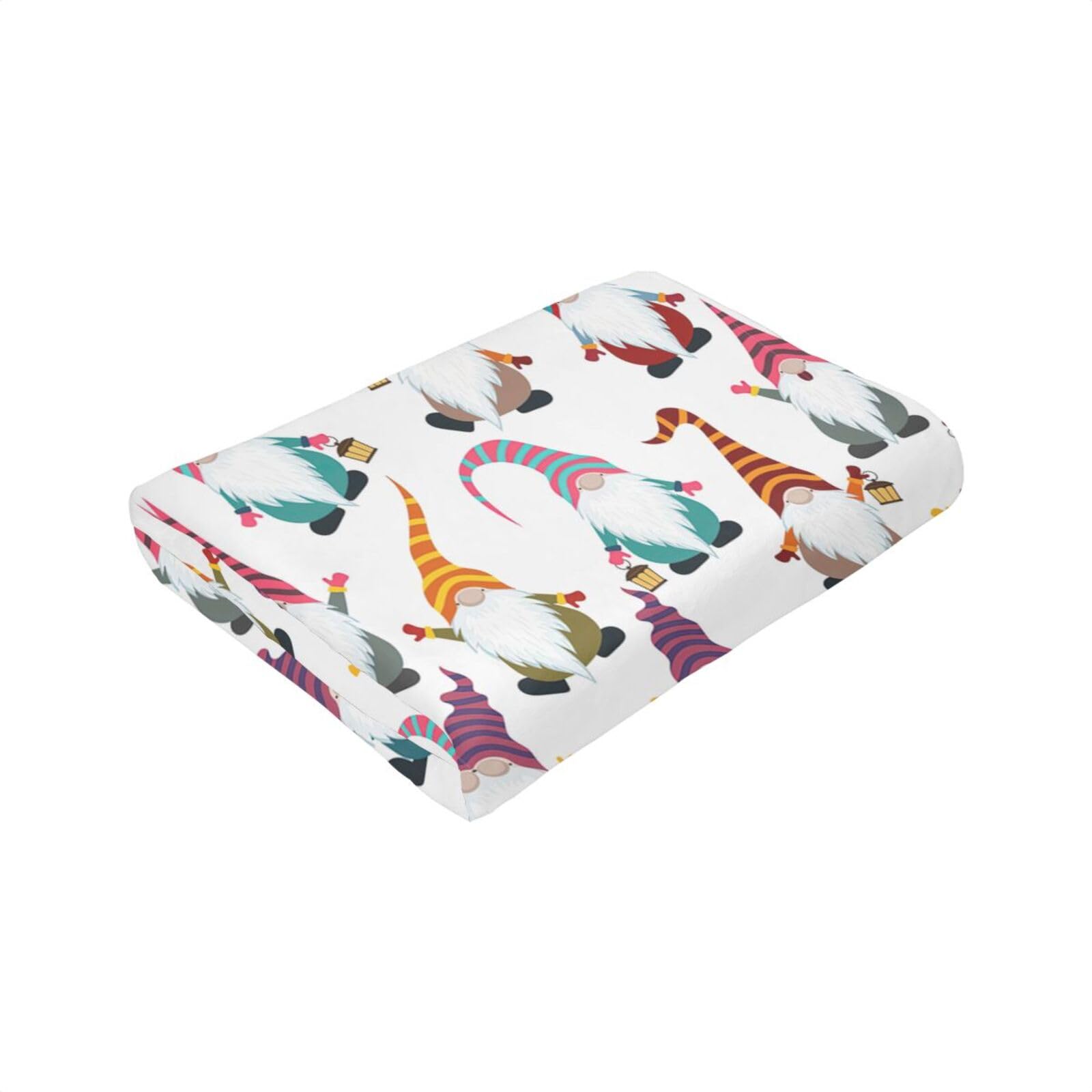 Coperta natalizia in pile con gnomi divertenti, super morbida e calda, coperta in pile