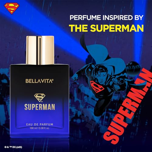 Image of BELLAVITA SUPERMAN | Long Lasting EDP 100ml Perfume for Man | Bergamot, Jasmine and Musk | Premium Fragrance for Men