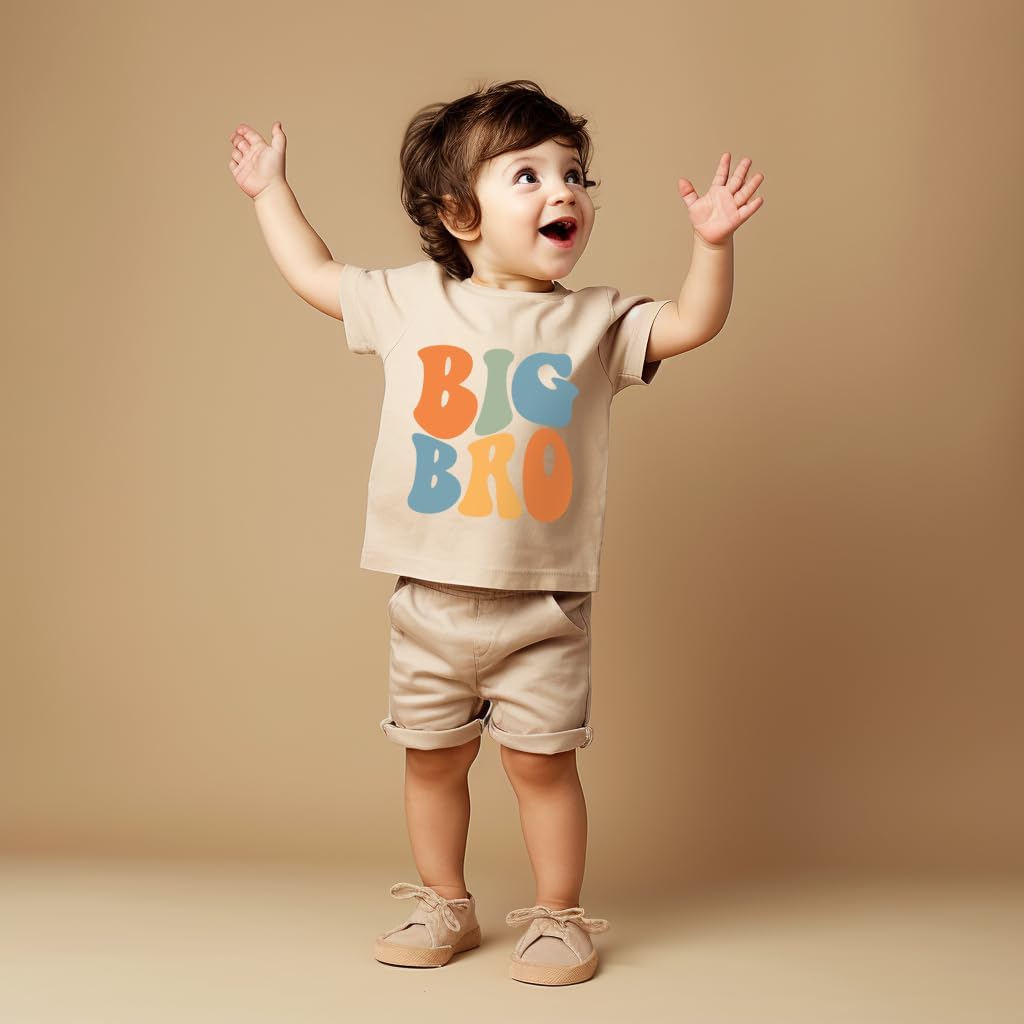 Big Brother Shirt for Toddler Baby Boy Big Bro Announcement T-Shirt Graphic Tee Short Sleeve Shirt - Image 2