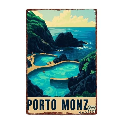 Porto Monz Madeira Retro Travel Metal Sign…