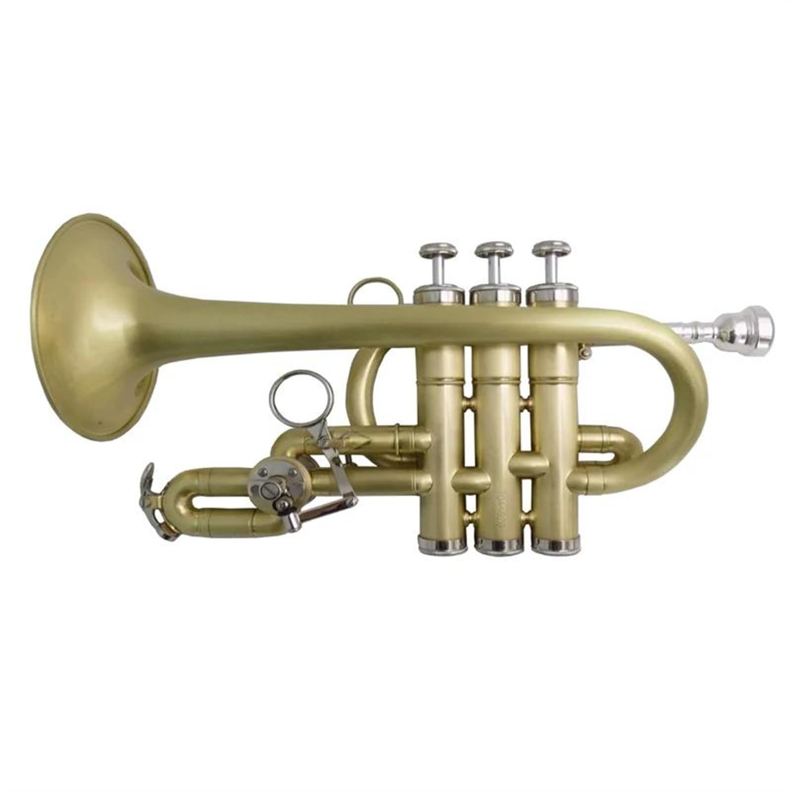 Standard Trąbka Bb/A Piccolo Trąbka Instrumenty Muzyczne Wykończenia Szczotkowane Mosiądz Żółty Korpus Mosiądz Stal Nierdzewna Profesjonalna Trąbka(Gold)