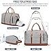LOVEVOOK Canvas Travel Duffel Bag for Women, Carry on Overnight Bag, Large Capacity Weekender Tote Bag with Shoe Compartment