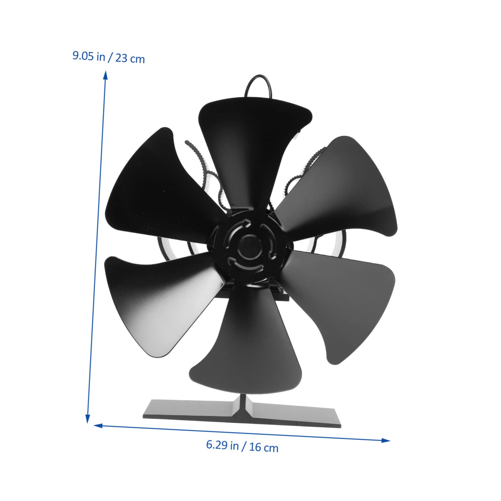 PRETYZOOM 2 Ventiladores Térmicos Para Estufas Quemadores De Leña De Aluminio Negro