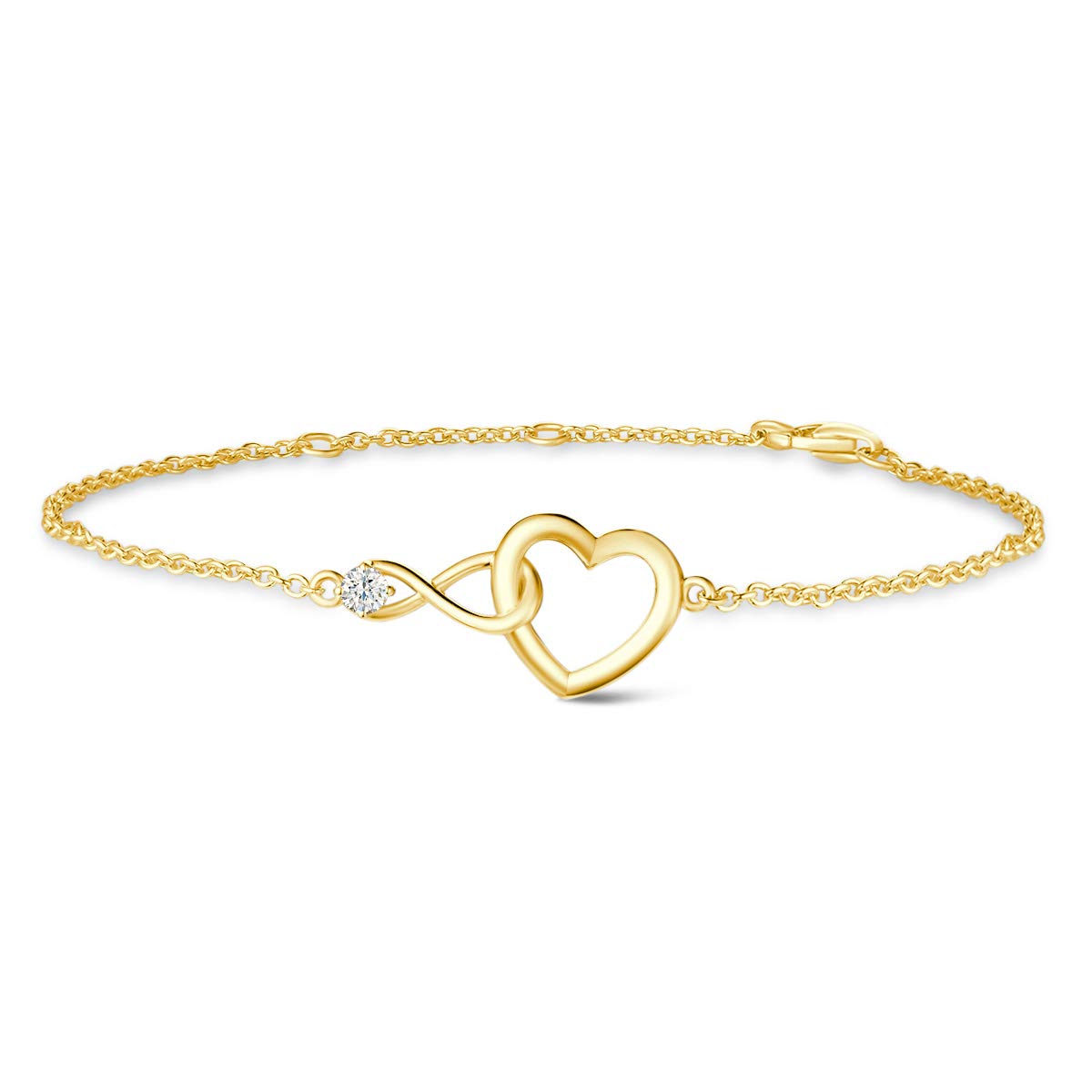 FANCIME Infinity Love Heart Necklace Bracelet