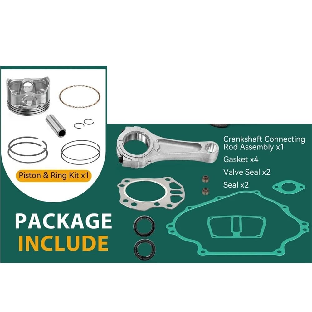pist. Kit di revisione motore, guarnizioni pistone e biella adatti for Mule 600 610 SX KAF400 2005-2019